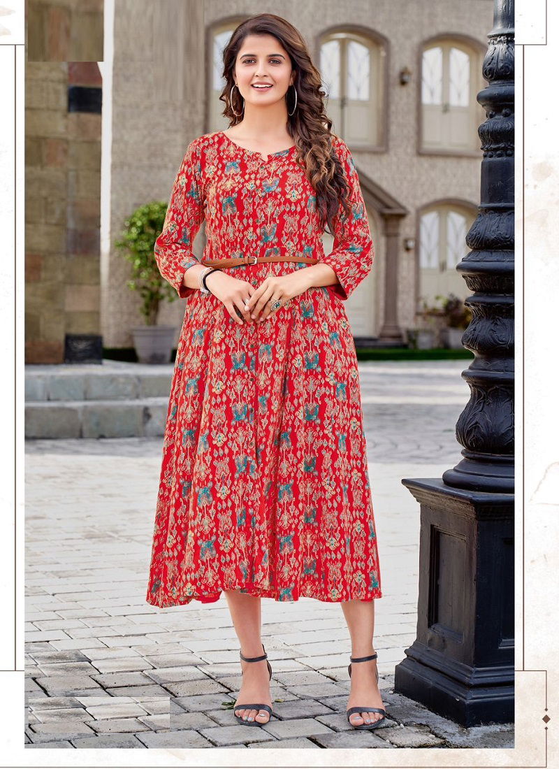 Mittoo Belt Vol 11 Party Wear Stylish Wholesale Designer Kurtis Catalog
